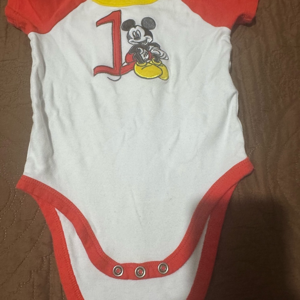 Disney Baby Yellow and Red Onesie - Picture 3 of 6